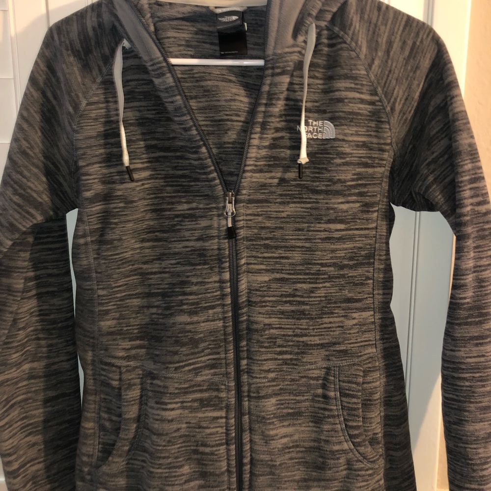 North face zip up with hoodie